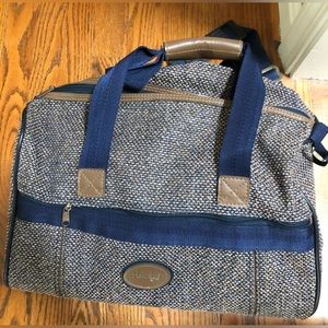 Vintage HAMPSHIRE Weekender Travel Bag Tote Tweed